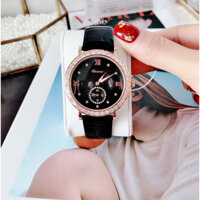 [ Mua 1 tặng 1 ] Đồng hồ nữ Davena D31903 Rose Black đính full đá, Size 38mm, Authentic, Full box, Luxury Diamond Watch