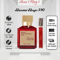 ( MUA 1 TẶNG 1 ) Nước hoa unisex MFK BACCARAT ROUGE 540 hương thơm Sang trọng, Tinh Tế, Cuốn Hút.