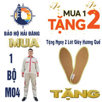 [ Mua 1 Tặng 2 ] Quần áo bảo hộ , Bộ BH Lao Động, Đồng Phục Bảo Hộ Cao Cấp M04 [ vải dày, may kĩ] [ Tặng Lót Giày ]