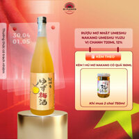 ( Mua 2 được 3) Rượu mơ Nhật Bản Nakano Umeshu Yuzu Vị Chanh 720ml 12%
