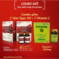 ( Mua 2 tặng 1) 2 hộp Sâm Ngọc Nữ và 1 hộp Vitamin C - Bổ sung nội tiết tố nữ ,trắng da mờ nám .....