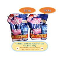 [ Mua 2 Tặng 2 ] OMO Matic Nước Giặt Cửa Trước 3.6 kg Hương Anh Đào, Tặng 2 túi Cửa Trước 412g Bản Giới Hạn Làm Sạch, Kh
