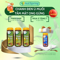 [ Mua 3 tặng 1] Combo Chanh Đen Ủ Muối 5 Năm Cắt Miếng Mật Ong Gừng, tặng Nước Cốt Chanh Đen