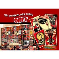 [ Mua 5 Tặng 1 ]Decal Dán Tường Obey | Tranh Dán Tường Cao Cấp Trang Trí Phòng , Quán , Nhà Hàng