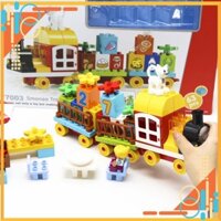 [ Mua ngay nhận ưu đãi của TINI ] Đồ chơi lắp ghép smoneo duplo xếp hình Tàu Hỏa - 55 mảnh ghép Toyshouse -77001