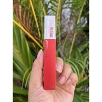 [ Mỹ] Son kem lì maybelline super stay matte ink lipstick (spiced edition) 330 innovator. cam đỏ tươi 5ml