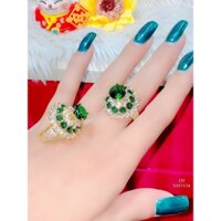 [ N551 ] Nhẫn Nữ Đính Đá CZ Nhân Tạo Nhiều Màu Sang Trọng
