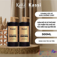 [ NA ] Combo dầu gội xả giàu dưỡng chất dành cho tóc hư tổn Kassi Extra Moist 500mlx2