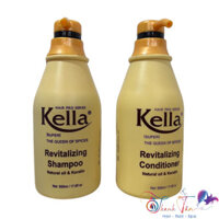 [ NA ] Dầu gội xả vàng phục hồi tóc hư Kella Revitalizing Natural Oil & Kerain 500mlx2