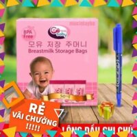 ( NAKHA456 ) [ Tặng bút ghi chú ] Hộp 50 túi trữ sữa GB Baby Hàn Quốc 250ml