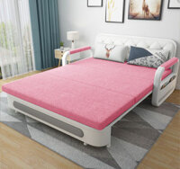 [ Nệm Cao Su Non - Giá Rẻ] Sofa Giường DAKITA DKB-912C - Hồng. Có Hộc Tủ Vải