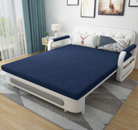 [ Nệm Cao Su Non - Giá Rẻ] Sofa Giường DAKITA DKB-912C - Xanh Đậm Có Hộc Tủ Vải