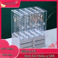 🍓 Neon074 Hộp Đựng Đồ Mỹ Phẩm Treo đồ trang sức Hộp tổ chức trưng bày rõ ràng Đế có ngăn kéo cho vòng cổ nhẫn bông tai