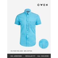 🍀 NEW 💯 . Áo sơ mi Cộc tay Owen - Áo sơ mi nam AR80108 Cực Đẹp .1 . M08 : . . ' . . ˢ