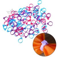 -NEW-100Pcs Silicone Pastry Bag Ties Piping Bag Ties Fixed Rings for Baking Cupcakes