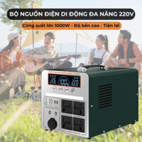 ( NEW) Trạm sạc dự phòng di động - nguồn điện di động du lịch dã ngoại 1000w - 1600.000mah sạc nhanh- nguồn ra 220V