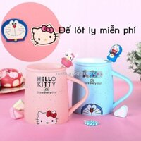 ☋ ☄ Người Nổi Tiếng Trên Mạng Hoạt Hình Đôrêmon Cô Gái Trái Tim Cốc Sứ Có Nắp Thìa Cốc Nước Quà Tặng Sinh Nhật Cặp Đôi