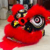 🧿 Nguyên bộ đầu lân lông cừu 7 đến 14 tuổi ( 60cm x 60cm )