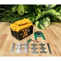 ( Nhận 2 đường sạc) Vỏ mạch Dewalt 9AH 18V nhận sạc adapter và zin 3 hàng .