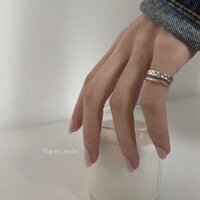 𝗥𝗜𝗡𝗚 | Nhẫn 2 line xích size nhỏ cho ngón út/áp út