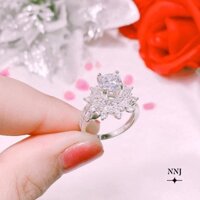 💍 nhẫn bạc nữ hoa sen đính đá 😘