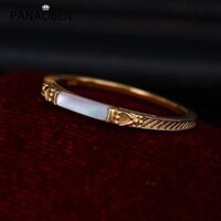 ♥ Nhẫn Đá opal Trắng Dáng Dài Mỏng Nhẹ Đơn Giản Sang Trọng Thời Trang Cho Nữ