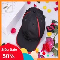 [ Nhận Mã Tặng 20k ]  Mũ Nón Sơn Màu Đen Sọc  Đỏ - Full Tem Mạc 7 Màu Full Tem Logo