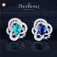 ♥ Nhẫn Paraiba Pha Lê Xanh Dương Sang Trọng Cao Cấp Cho Nữ