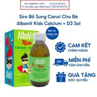 [ Nhập khẩu Châu âu ] Tăng chiều cao vượt trội cho BÉ. ALBAVIT KIDS CALCIUM + D3