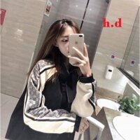 [ nhập mã tNHUQ095 để giảm thêm 20%] áo bomber nam nữa họa tiết GG shop TIỂU QUỲNH QUỲNH