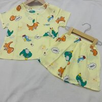 👉 (Nhích 2 size) Bộ Đồ Tole Bé Trai Có Tay - Hanie Kids - Vải Siêu Mát - Hình Thú Dễ Thương - Giá Rẻ