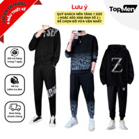 ( NHIỀU MẪU ) - Bộ quần áo dài tay Topmen - size tới 100 cân, vải da cá mỏng nhẹ, mặc thể thao, ở nhà, đồ thu đông