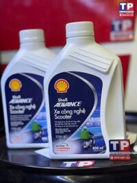 » Nhớt xe tay ga Shell Advance Xe Công Nghệ Scooter 10W40 800ml