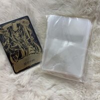 ( nilon ) Combo 200 chiếc sleeve bảo vệ card bo góc trong suốt decor anime kpop chống xước