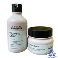 [ NK ] Cặp gội + hấp (ủ) tóc L'oreal Vitamino Color dành cho tóc nhuộm, 300ml/200ml