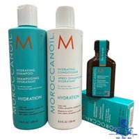 [ NK ] Combo gội xả và tinh dầu dưỡng Moroccanoil Hydrating HYDRATION 250mlx2/25ml