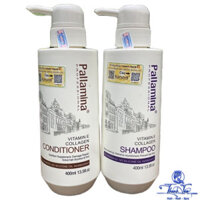 [ NK ] Dầu gội xả phục hồi tóc hư tổn Pallamina Collagen Keratin Complex 400mlx2