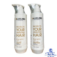[ NK ] Dầu gội xả siêu dưỡng tóc Luxliss Protects Your Amazing Hair KERATIN Daily Care 500mlx2