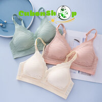 (+Nới áo)Áo ngực bà bầu, Áo lót cho con bú và sau sinh chống chảy xệ Ren viền Su 214 CUBONSHOP
