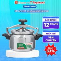 [ Nồi áp suất hợp kim nhôm cao cấp Nagakawa NAG1441 (4 Lít) - Dùng trên bếp gas, hồng ngoại ]