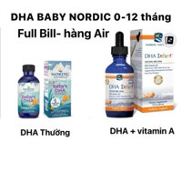 [ NỘI ĐỊA MỸ- CÓ BILL-  AIR] DHA Baby Nordic cao cấp cho bé 0-12 tháng