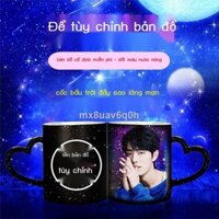 ✵ ✚ Nước Nóng Đổi Màu Cốc Sứ Tư Nhân Tùy Chỉnh Cặp Đôi In Hình Ảnh Quà Tặng Sinh Nhật Cốc Tự Làm