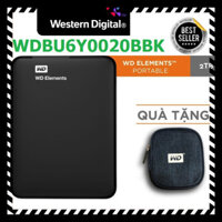 [ 𝐂𝐇Ố𝐓 𝐒𝐀𝐋𝐄 ] Ổ cứng di động HDD 2.5 inch WD Elements 2TB USB 3.0 (Đen) WDBU6Y0020BBK Chính Hãng 100%  - Fullbox