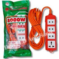⚡ Ổ Cắm Điện Dây Dài 3M (3 Ổ Cắm) & 5M (4 Ổ Cắm) | Chịu Tải 6000W | Chống Cháy – Dây Đồng – Siêu Bền