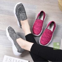 𝐒𝐀𝐋𝐄 𝐒Ố𝐂 Giày Lười Thể Thao Nữ Vải Mềm Nhẹ Cực Kỳ Êm Chân . :))