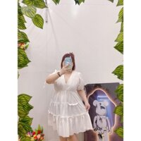 [ Oanh Nguyễn BIGSIZE] Đầm Babydoll tầng tay ngắn