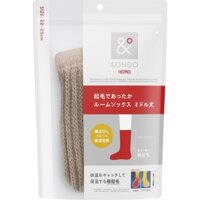 & Ondo Tất phòng lông cừu ấm áp, dài vừa phải, Size 22-25cm, Màu be - Hiệu ứng cách nhiệt Như bình giữ nhiệt, Tất ấm cúng của Bình giữ nhiệt.