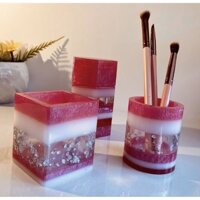 - Ống đựng bút, cọ trang điểm decor, handmade, DIY