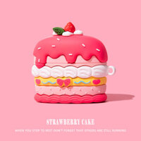 ♥ Ốp AirPods Pro 2 tương thích, ốp tai nghe Bluetooth Apple, ốp bảo vệ AirPods thế hệ thứ ba, ốp mềm silicone dễ thương cho AirPod 4, hộp iPod Pro 2 thế hệ thứ hai, bánh dâu CJEU