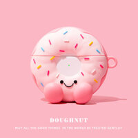 ♥ Ốp AirPods Pro 2 tương thích, vỏ bảo vệ AirPods 4, vỏ AirPods thế hệ thứ 3, vỏ tai nghe Bluetooth Apple hình bánh donut dễ thương, hộp AirPod, vỏ mềm iPod Pro 2 thế hệ thứ hai silicone WYMN
